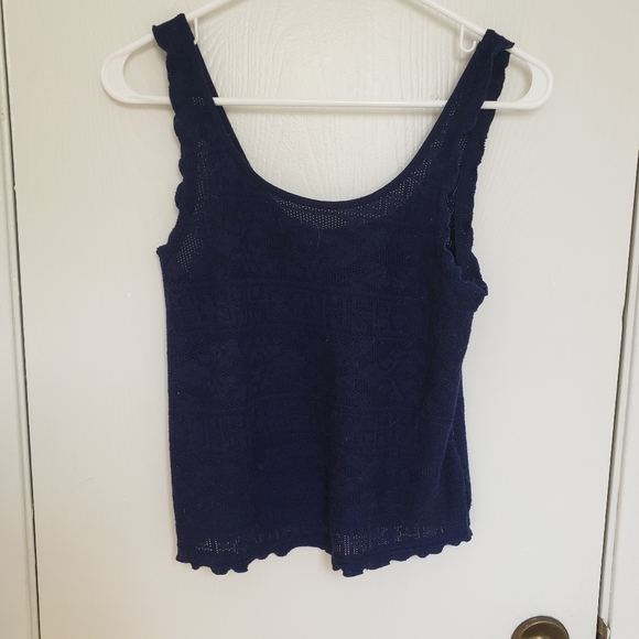 Navy Blue Topshop Tank Top - Picture 1 of 3